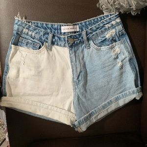 Flying monkey jean shorts